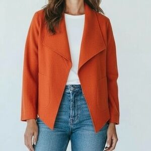 Elliott Lauren Rust Open Front Jacket Size 10